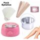 Pack Épilation Professionnel 4en1 - Chauffe Cire Rose + Cire Rose + Spatules + Papier