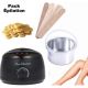Pack Épilation Professionnel 3en1 - Chauffe Cire Noir + Cire en Galets Miel + Spatules