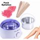 Pack Épilation Professionnel 3en1 - Chauffe Cire Blanc + Cire en Grain Rose + Spatules