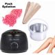 Pack Épilation Professionnel 3en1 - Chauffe Cire Noir + Cire en Grain Rose + Spatules