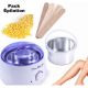 Pack Épilation Professionnel 3en1 - Chauffe Cire Blanc + Cire en Grain Miel + Spatules