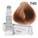 Coloration Permanente Techno - Blond Cuivré Doré 7/43 - 100ml