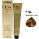 Coloration Cheveux Sans Ammoniaque - Blond Doré Cuivré 7.34 - 100 ml