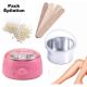 Pack Épilation Professionnel 3en1 - Chauffe Cire Rose + Cire en Grain Chocolat Blanc + Spatules