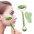 Rouleau Massage du Visage - Pierre de Jade Vert + Planche de Guasha