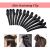 Lot de 12 Pinces à Cheveux Professionnel en Plastique - Noir