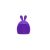 Brosse Nettoyante en Silicone Lapin pour le Visage - Violet