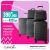 Lot de 5 Valises Polycarbonate ABS - 4 Roues - 360° - Noir